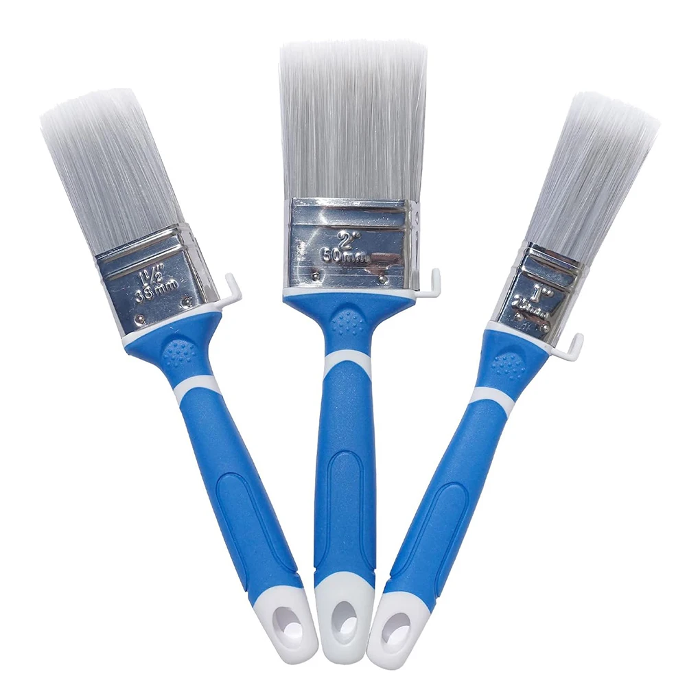 natural bristle small paint brush chip paint brushes with wood handle painting tool for paint stains wall door cabinets furnitur Paint Brush for Wall Painting Chip Brush Flat Brush Rubber Handle for Water-Based Paint Stains Varnish Interior Exterior Coating