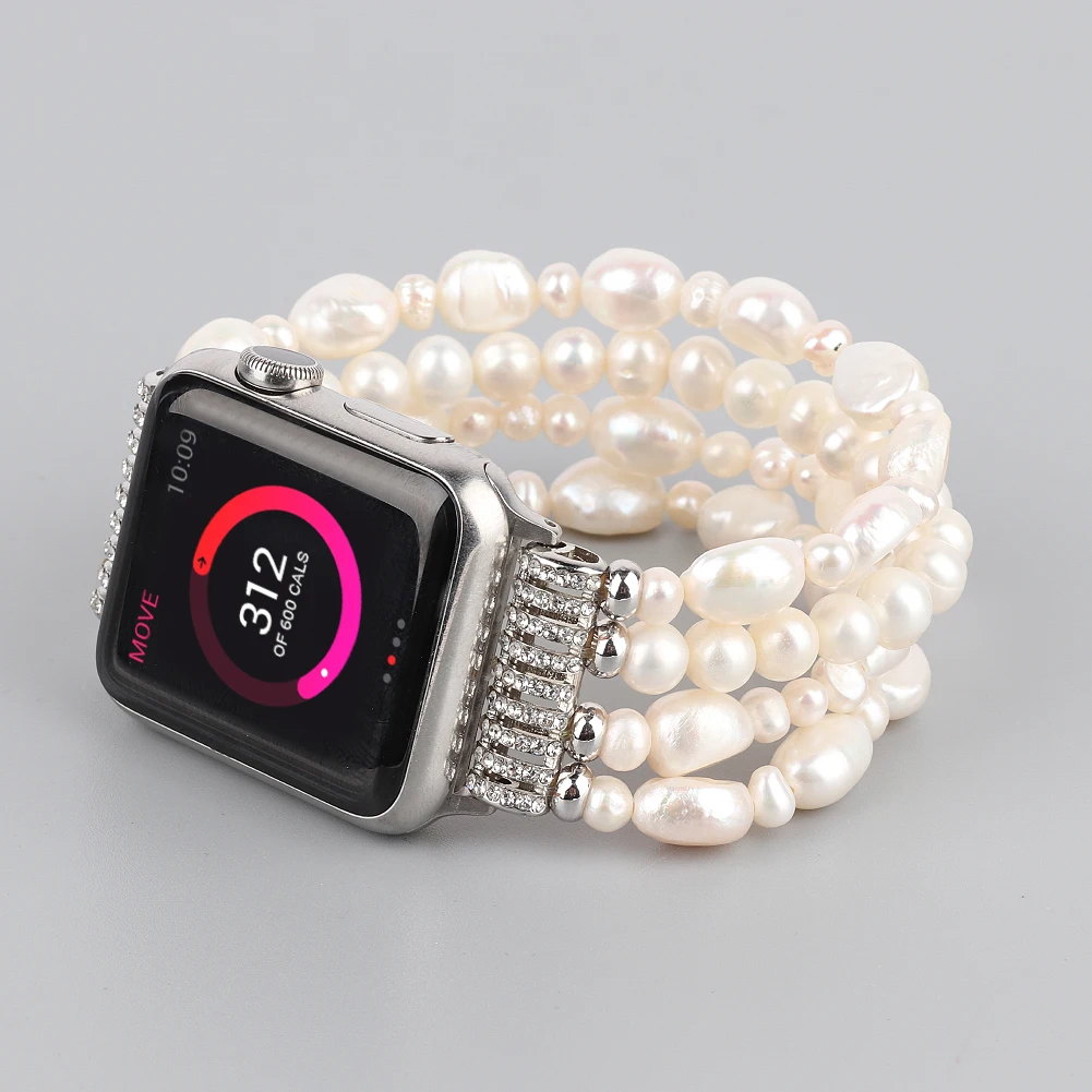

Jewelry Strap For Apple watch Ultra 49mm 8 7 45mm 41mm Fashion Beaded elastic bracelet band iWatch 6 5 4 SE 44mm 42mm 40mm 38mm