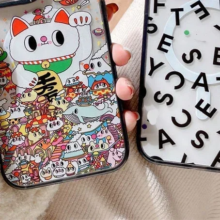 

Fortune Cat MagSafe Phone Case Cover for IPhone 11 12 13 14 15 Pro Max Case for IPhone 15 Pro Max