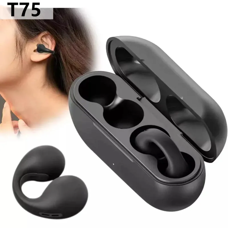 Nuovo T75 Cuffie Bluetooth 5.3 Wireless A Conduzione Ossea Auricolari Sportivi Cuffie Tws Impermeabili Di Qualità Audio Hifi