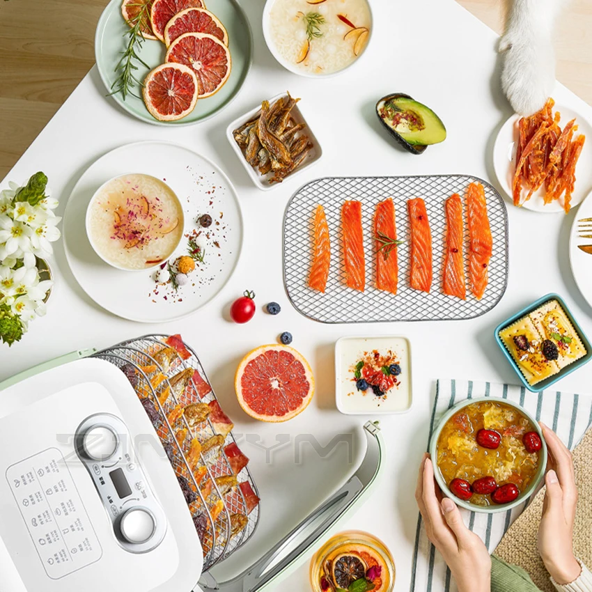 5 Layer Food Dehydrator Fruit Dryer Electric Dried Fruit Machine Vegetable Beef Snack Meat Drying Machine Stainless Steel Grid 4