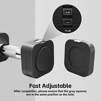 20LBS Adjustable Dumbbell Set, 4 in 1 Free Weights Dumbbells Set for,4lb 6lb 8lb 10lb, with Metal Non Slip Handle，Quick Change，H - Image 2