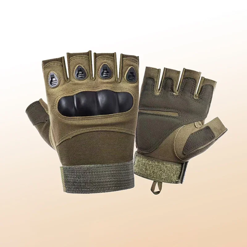 Half-finger outdoor hunting tactical gloves training fitness anti-skid cycling sports breathable wear resistance finger gloves