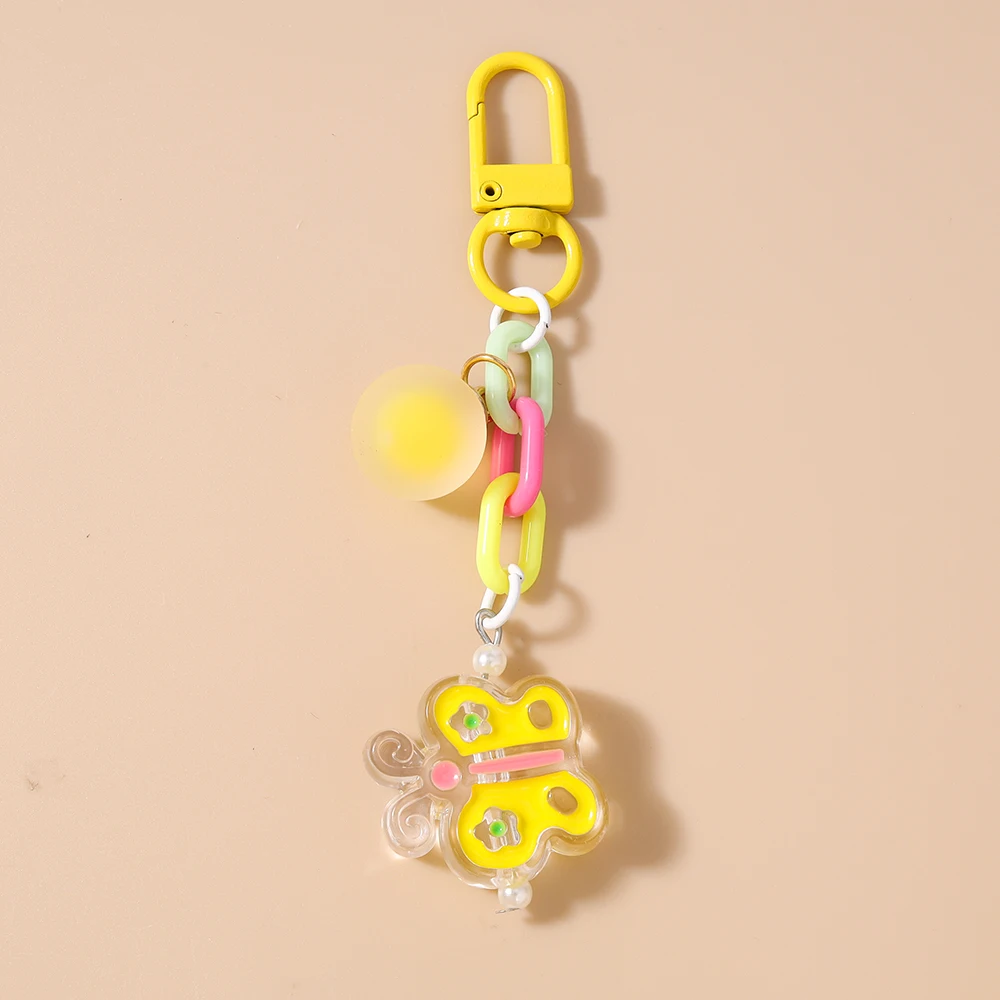 Aihua Süße Kugelbonbons Schmetterling Handykette Handgemachter DIY Schlüsselanhänger Damen Handyband Schmuck Geschenke – Detail 9