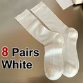 8 Pairs White