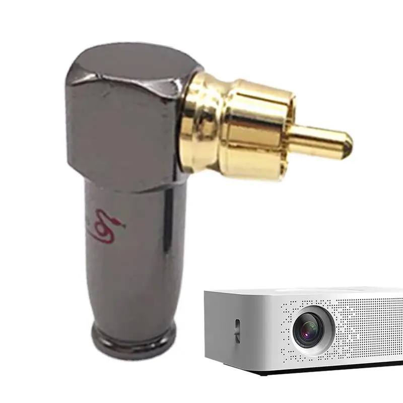 

RCAs Plug L-shaped RCAs Plugs For Speaker Wire Phono RCAs Male Plug Solderless Converter Audio/Video Speaker Wire Connectors