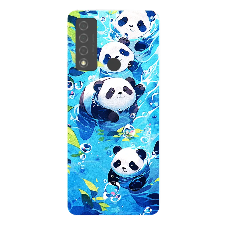 Lovely Panda Wolf Soft Silicone Back Cover