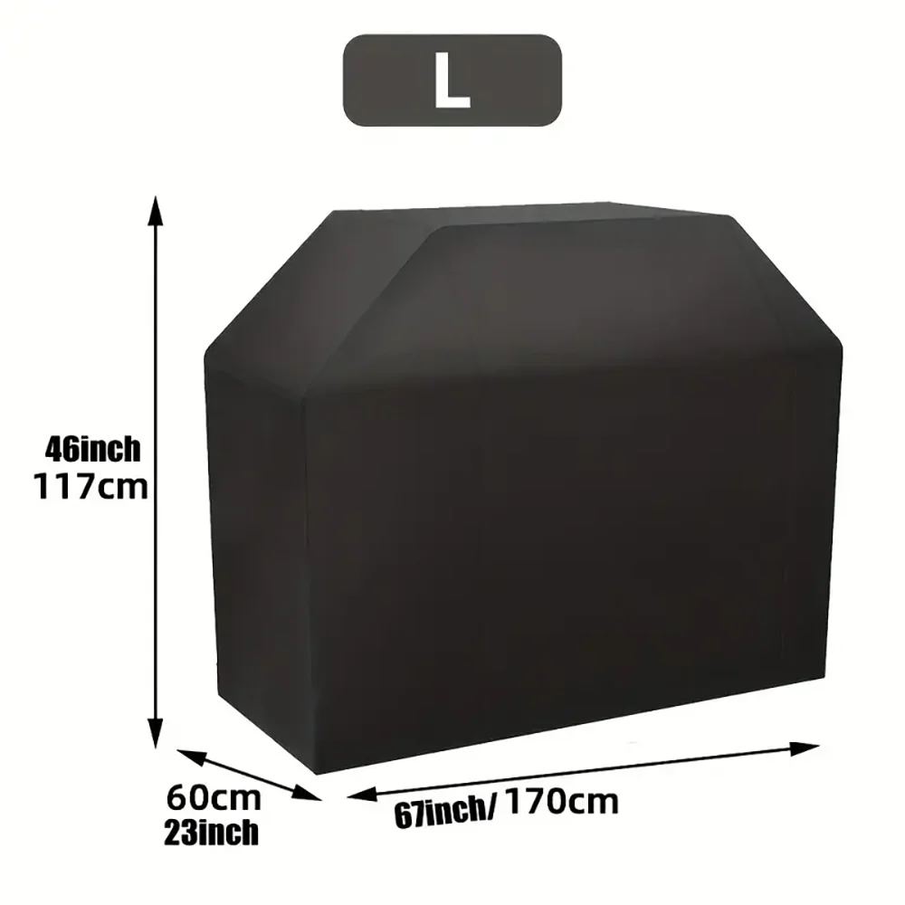 Heavy Duty Waterproof Outdoor BBQ Grill Cover - Dust & Rain Protection, Round Design