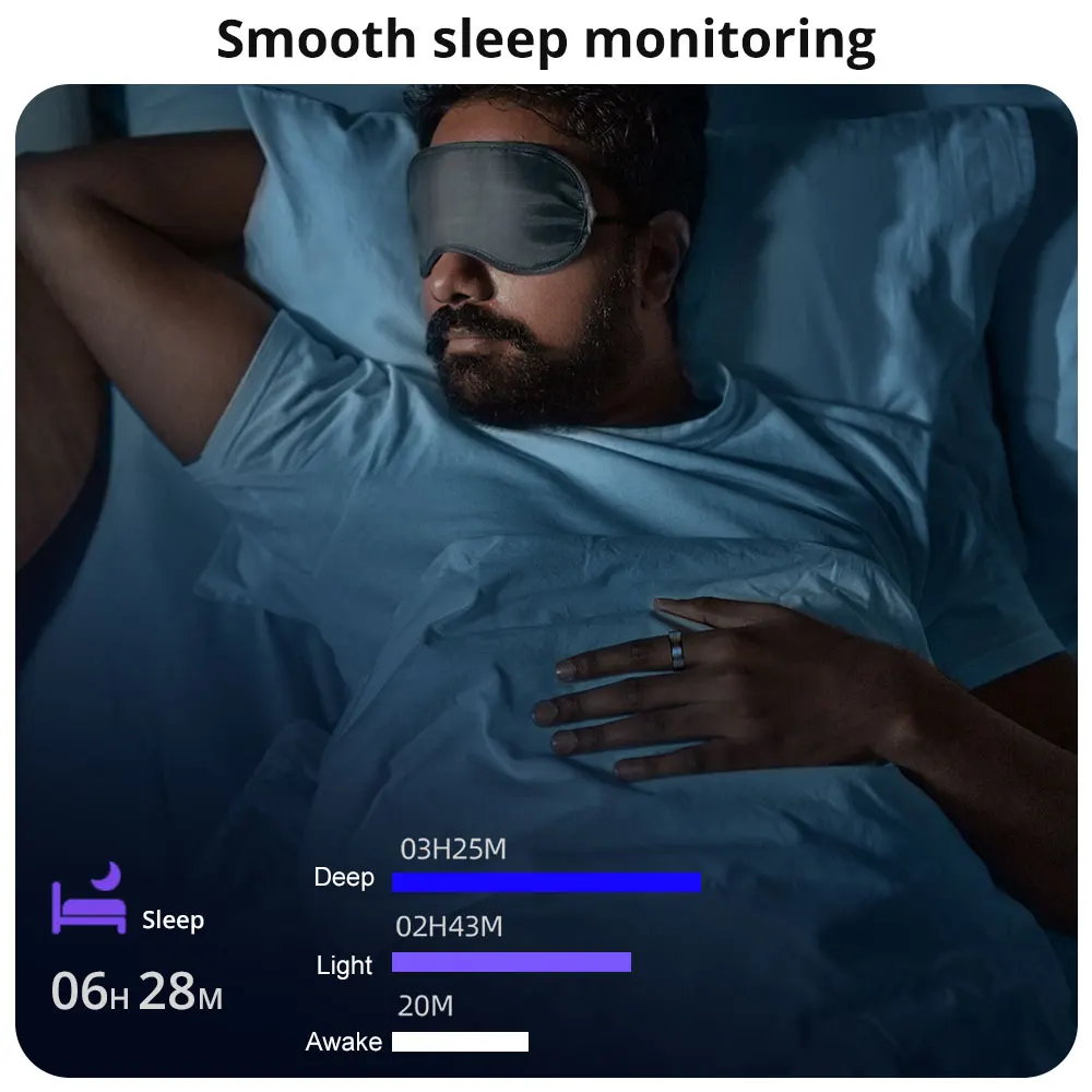 2024 R06 Smart Ring Health Monitor Men Women Smart Rings Heart Rate Blood Oxygen Sleep Waterproof Multifunctional Finger Ring 5
