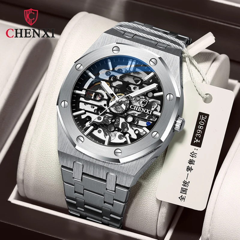 

CHENXI 8848 2023 Automatic Men Top Brand Mechanical Wristwatch Business Stainless Steel Sport Male Watches Reloj Hombre