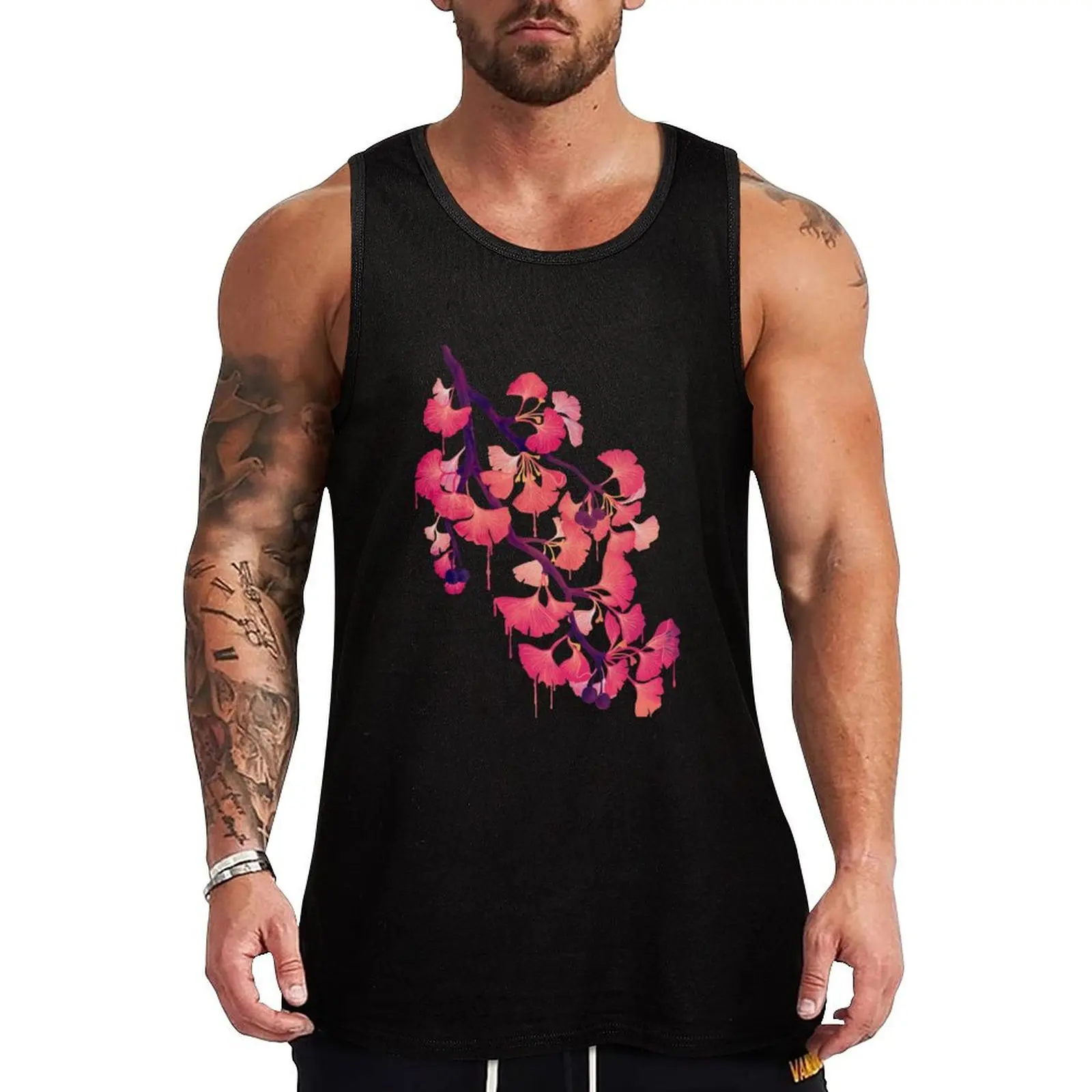 

O Ginkgo Tank Top gym t shirt men basketball clothing clothes for men summer