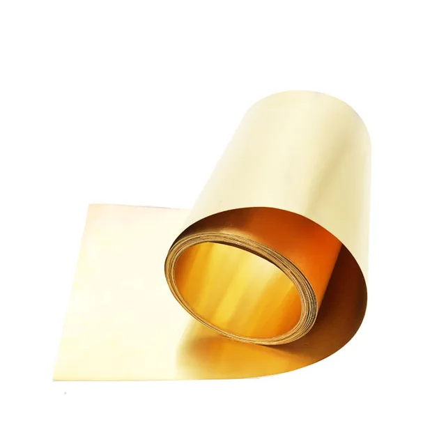 Rotolo Lamina Ottone 1000x100x0.1mm | Lastra Metallo Per Fai Da Te | Decorazioni E Artigianato - Foto 2