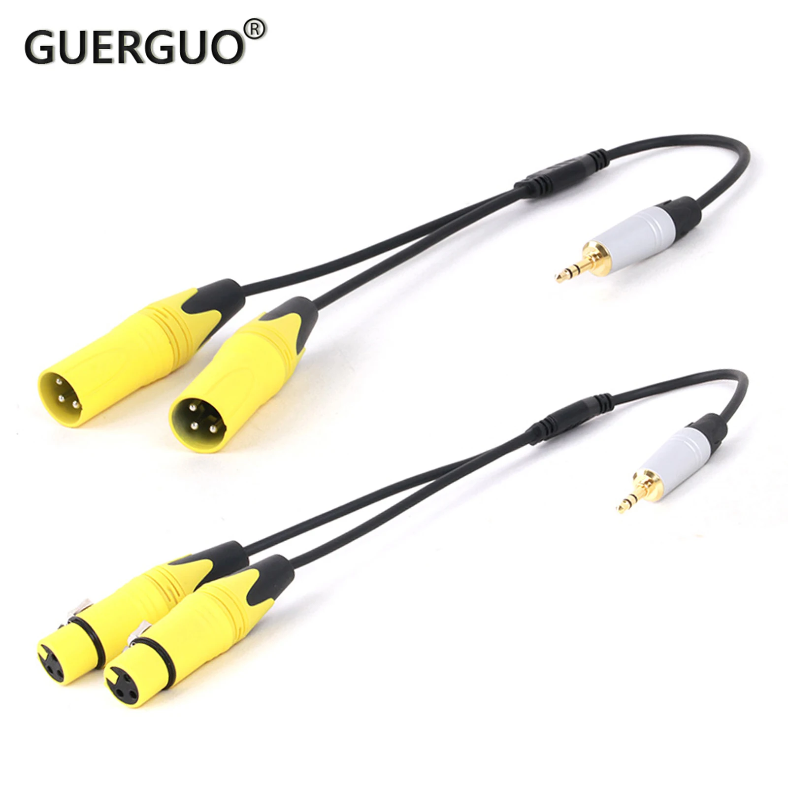 Premium-Audio kabel Mini-Buchse 3,5 trs zu Dual XLR 3-polig für PC-Kopfhörer Sound mischer 3,5mm bis 2 xlr Kabel 1m 2m 3m 5m 8m 10m