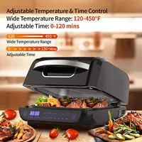 Grill Friteuse à air chaud 8 en 1 Friteuse à air chaud Capacité 6L Friteuse à air Grill électrique avec commande tactile, Max 230 ° Minuterie C 120 minutes 1700W 3