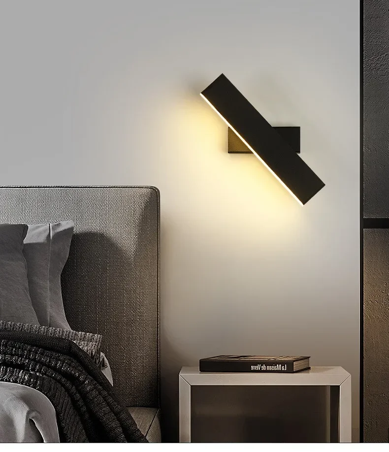 Description Picture 2 of itemLED Wall Lamp Nordic 360° Rotatable Adjustable Wall Lights Creative Bedroom Bedside Reading Lamps Indoor Home Decor Sconces