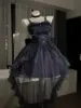 Lolita dress summer new version can be salty or sweet first love feeling fashionable waist-hugging and thin shiny tail dress 2