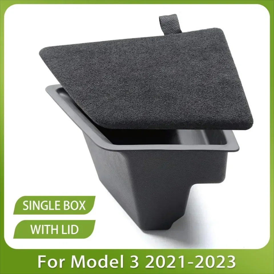 Xvip Heck koffer Aufbewahrung sbox geeignet für Tesla Modell y 3 21-23 links rechts Ecke Organizer Modell 3 Highland 2024 Beflockung abdeckung – Detail 3