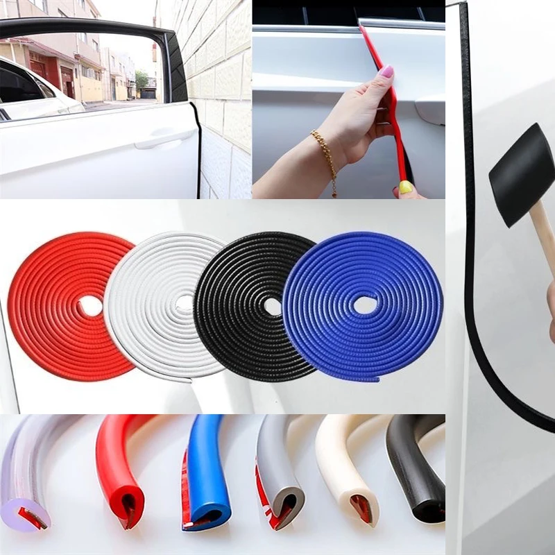 125MUniversalCarDoorEdgeGuardsStripRubberCarDoorProtectorU
