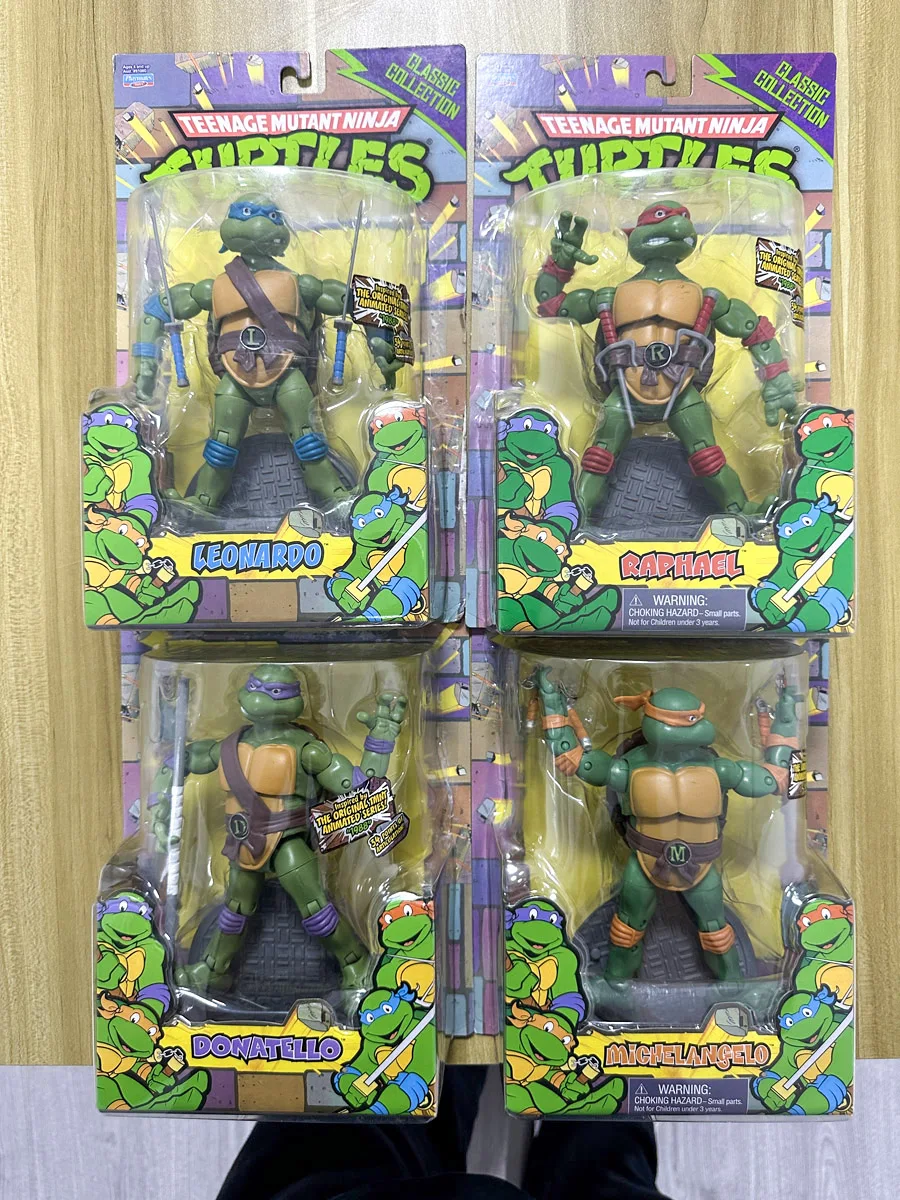 Figuras de acción de Tortugas Ninja Mutantes para niños, juguetes  coleccionables de Tortugas Ninjas de 12cm, Leonardo Raphael, articulación  móvil, regalos de Navidad, 4 piezas Fivean unisex