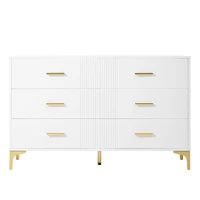 KOMHTOM chest of drawers with 6 drawers White door