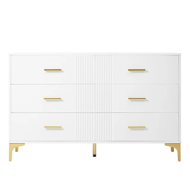 KOMHTOM chest of drawers with 6 drawers White door