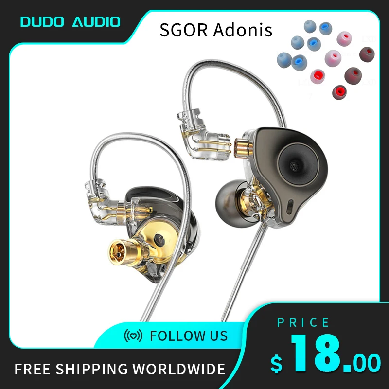 

Гибридные наушники-вкладыши SGOR Adonis 1DD + 1BA, Hi-Fi наушники с супербасами, высококачественный звук, музыкальные наушники VENUS
