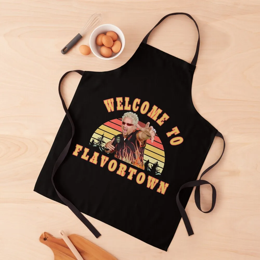 

New Guy Fieri Fans Flavortown Apron Kitchen Items Children'S Useful Things For Kitchen Women's Home Clothes Apron