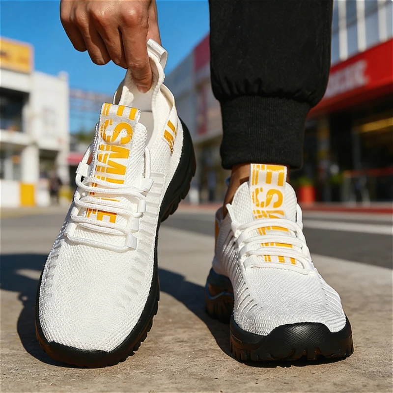 Fashion Men Casual Sneakers Breathable Mesh Lightweight Non-Slip Outdoor Daily Walking Sports Shoes for Men 2025 Trendy Footwear