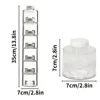 Stackable Spice Rack, Set of 6 Spice Jars Tower, Space Saving Kitchen Spice with Lids, for Herbs, Condiments, Spices Seasoning 3