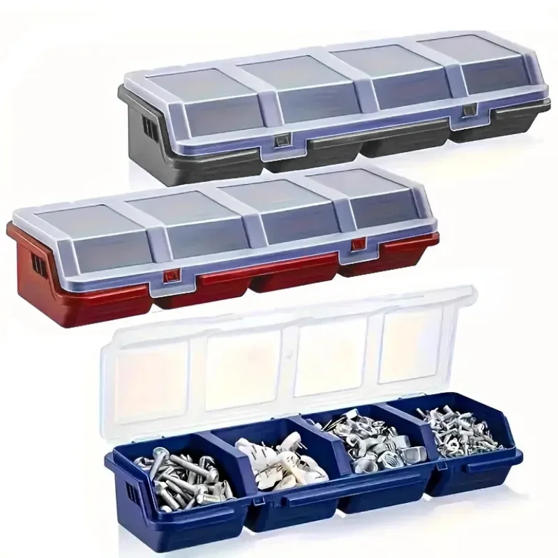 Tool Storage Box Multi-Compartment Organizer for Screws Small Parts Durable Plastic