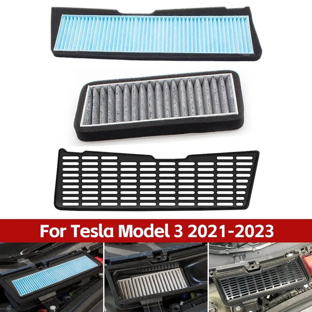 

Car Air Intake Grille Protective Cover Air Filters for Tesla Model 3 2021 2022 Air Conditioner Inlet Filter Replacement Parts