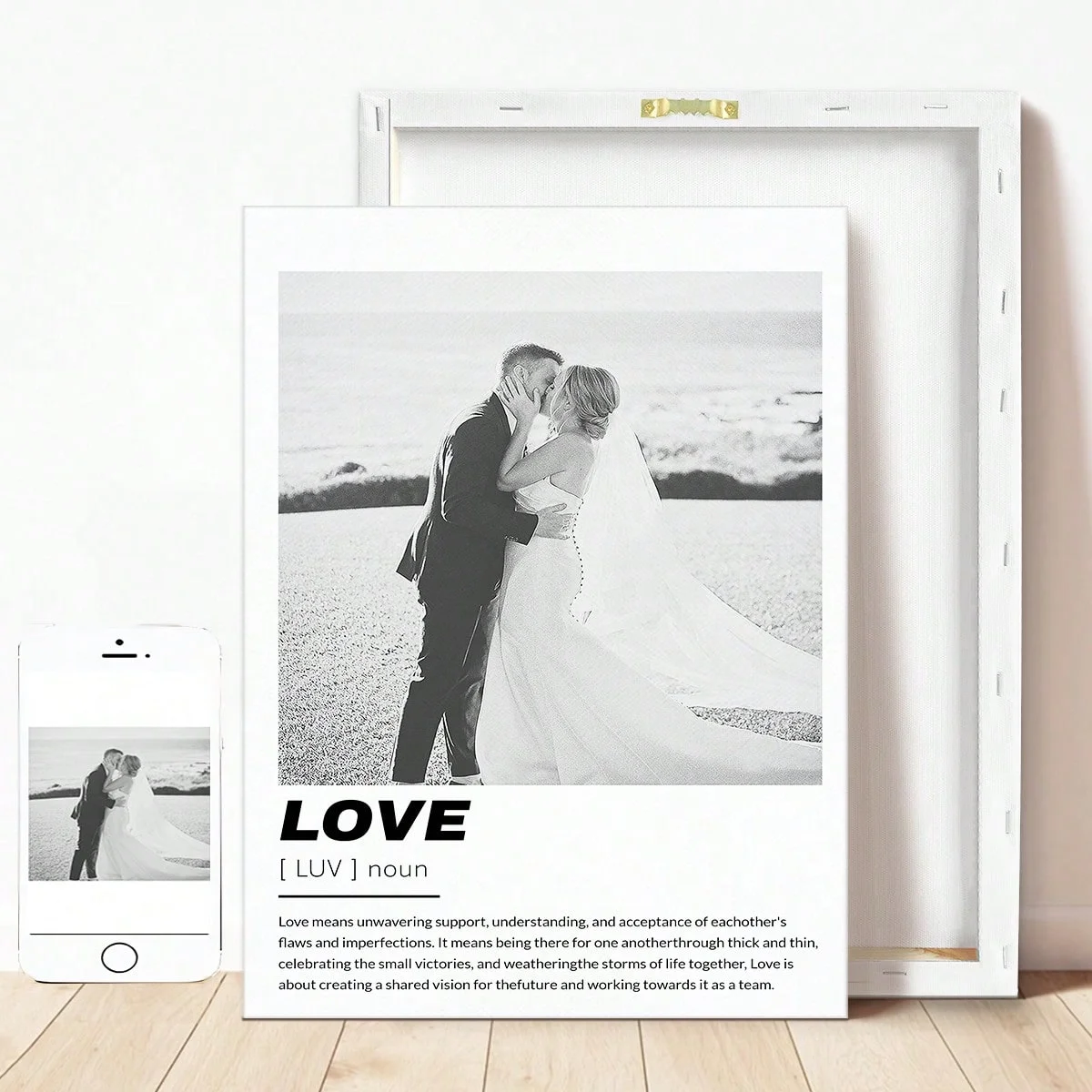 Custom Black & White Framed Canvas Wall Art 4