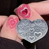4 Pieces Manicure Silicone Mold Reusable Valentine's Day Versatile And Gentle Love Rose Party Nail Decoration Nail Salon 3