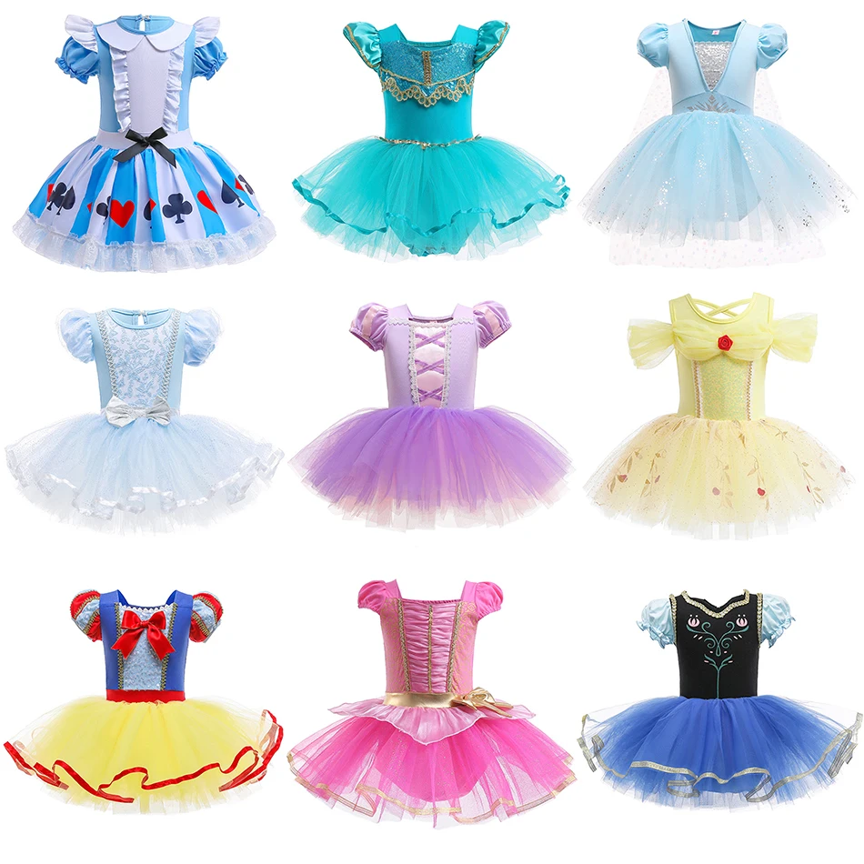 Toddler Ballet Dress Elsa Alice Belle Cosplay Princess Costume Girls Baby Birthday Carnival Party Dancewear Kids Fancy Clothes