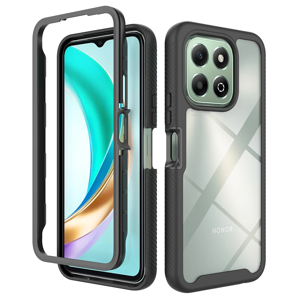 Luxury 3-in-1 Clear Hybrid Armor Shockproof Case with Heavy Duty Protection