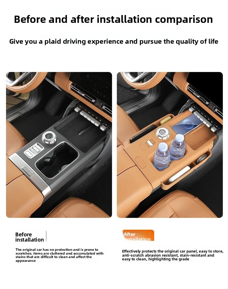 For Chery ICAUR ICAR V27 2026 2027 Car Center Console Silicone Pad Protective Mat Anti-scratch Wireless Charging Anti-Slip Mats detail image 3