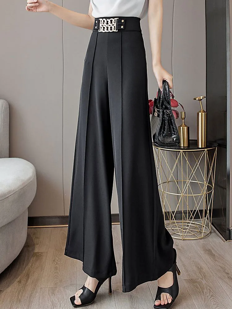 Korean Women Casual Baggy Pantalones high Waist Pants Wide Leg Straight Trouser Culotte Vintage Big Size 4XL Sweatpant New Broek
