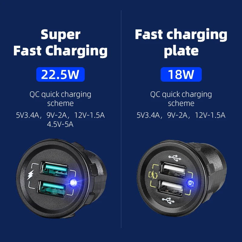  QC3.0 ȭ     ڵ Usb Ŀ а, 4 Ʈ г 12V ڵ USB  ŰƮ