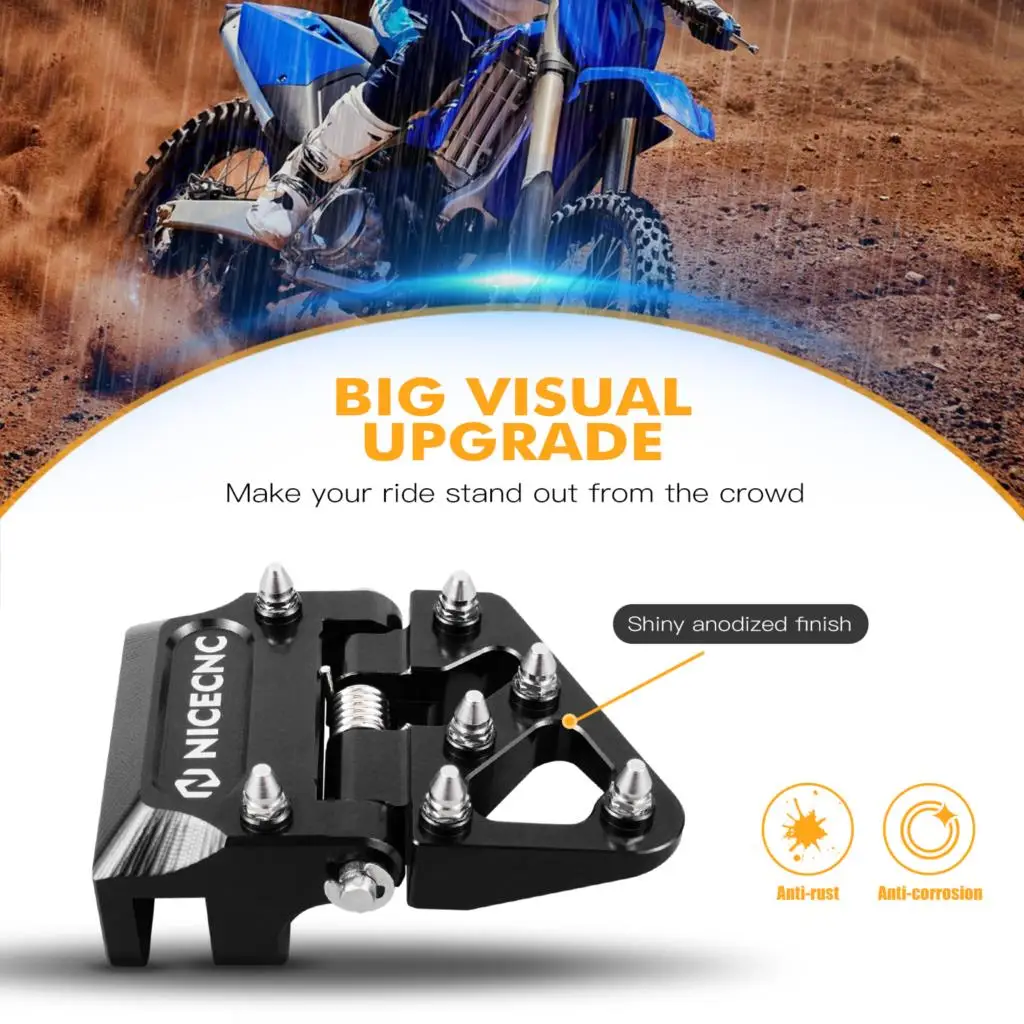 NICECNC Für Yamaha YZ125 YZ250 YZ250F YZ125X YZ250X YZ400F YZ426F WR250F WR400F WR426F Hinten Klapp Bremspedal Schritt Spitze Platte – Detail 12