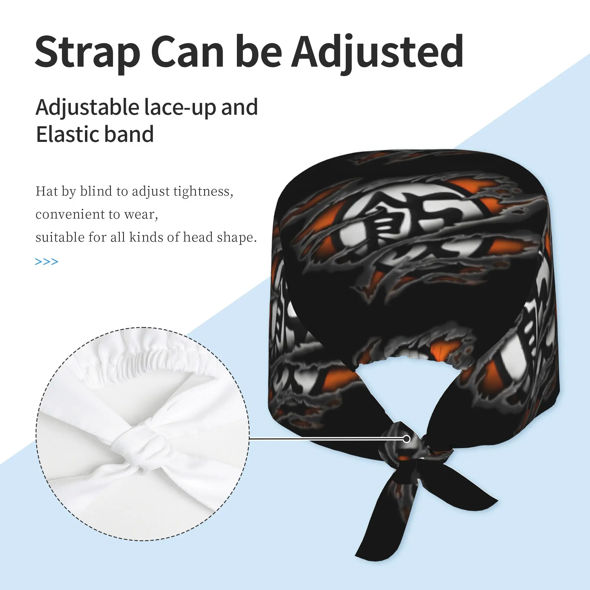 Custom DBZ Goku Japan Comic Cleaning Working Cap Cool Men Women Saiyan Scrub Cap Surgicals Hat Nurse Scrubs Hat For Dentist