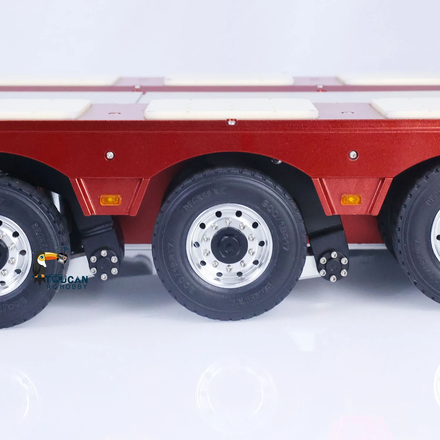 1/14 DG-996 8 Axles RC Trailer Suspension Goose 1700MM Hydraulic Metal 5+3 Hydraulically Suspended Remoted Truck Lights Model 5