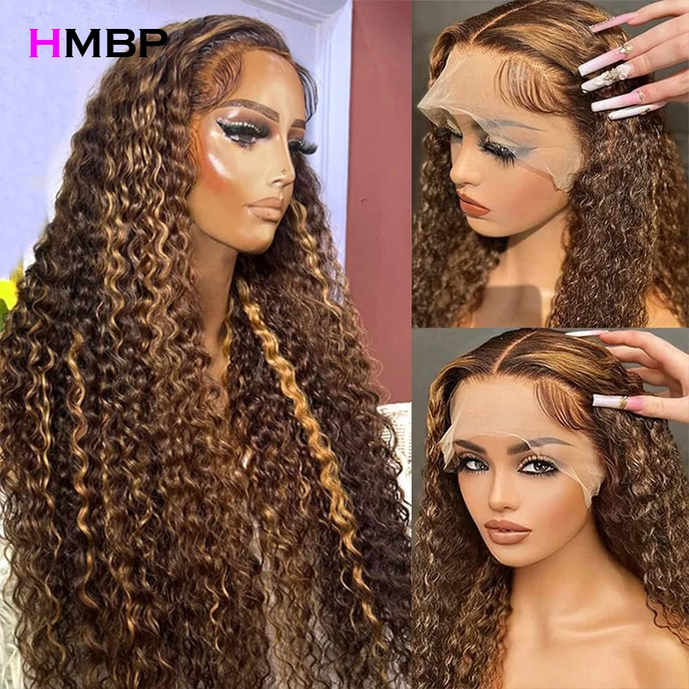 

Парик из натуральных волос с эффектом хайлайтера, безклеевые волосы, готовые к нанесению волнистые волосы, 360 безклеевые парики на полной сетке, предварительно выщипанные парики на сетке 13x6 HD