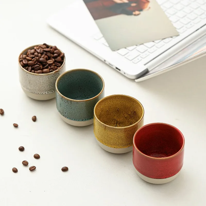 Elegant Ceramic Espresso Cups - Perfect for Coffee, Tea, and Cafe Use