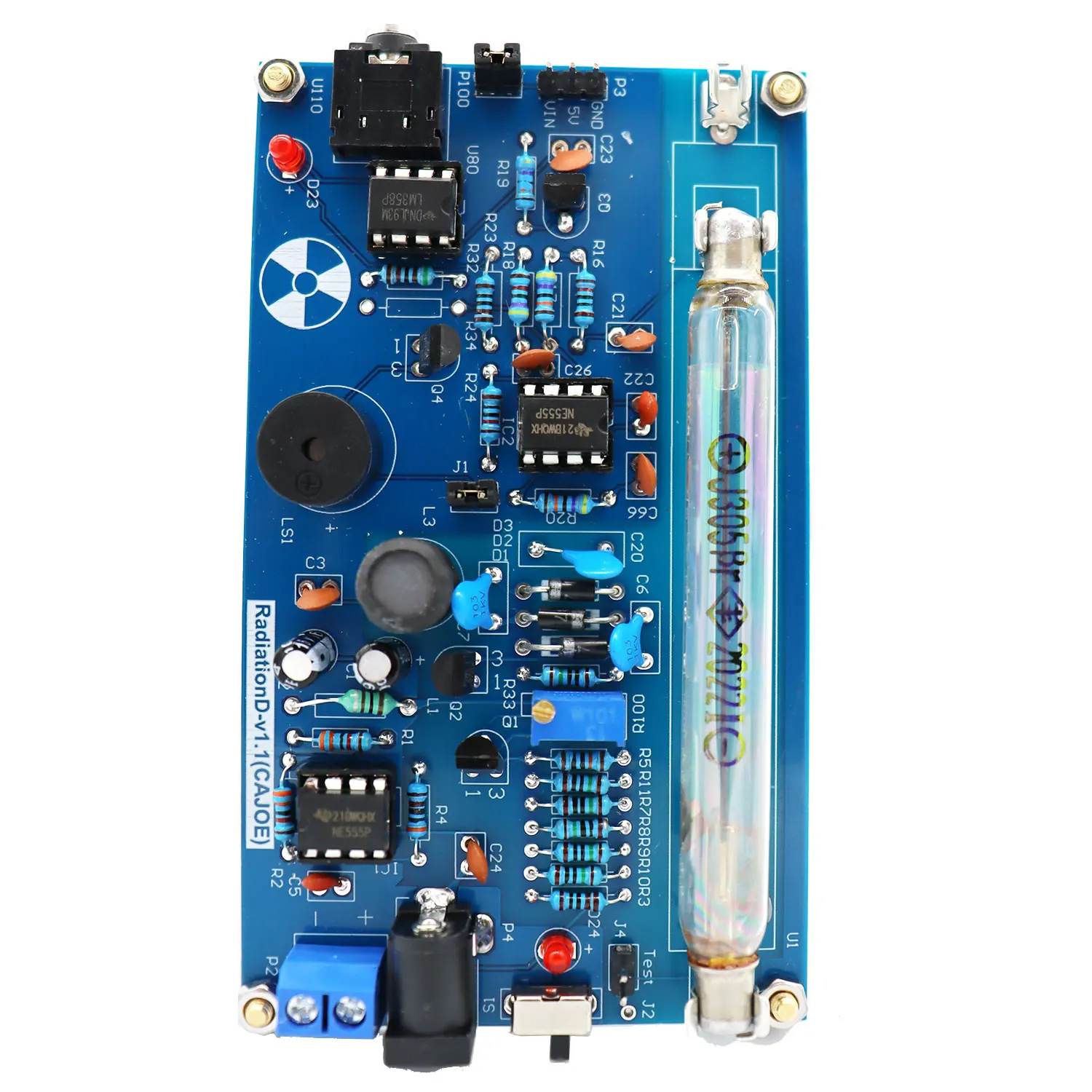 Assembled DIY Geiger Counter Kit Assembled Radiation Detector System Miller Tube Nuclear Radiation Detector Geiger Counter Kit radiation detector geiger counter