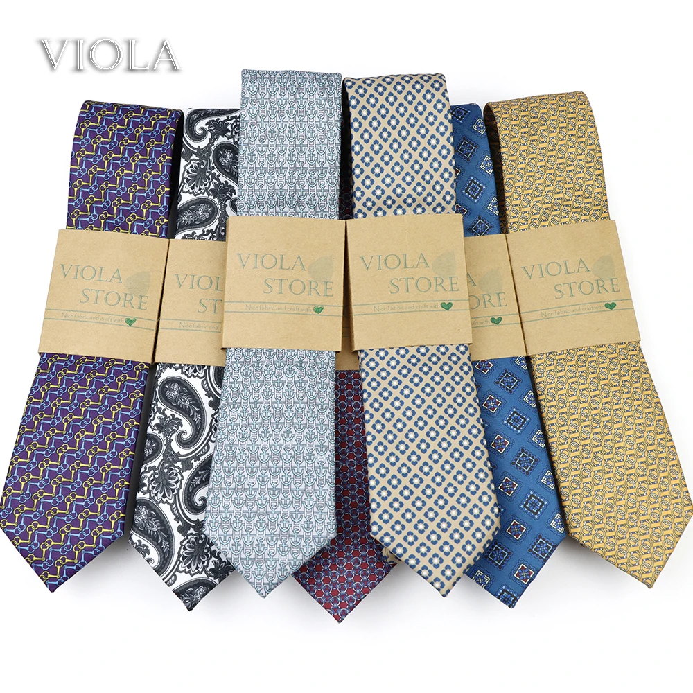 Hot Patterns Quality 100% Polyester Print 6CM Tie Silk Touch Men Narrow Wedding Daily Business Party Suit Cravat Gift Accessory
