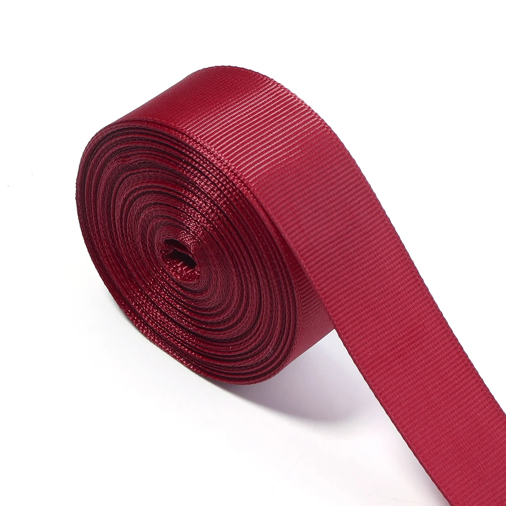 Grosgrain Ribbons in Wine Red - 10 Yards for DIY, Holiday Decor & Gift Wrapping
