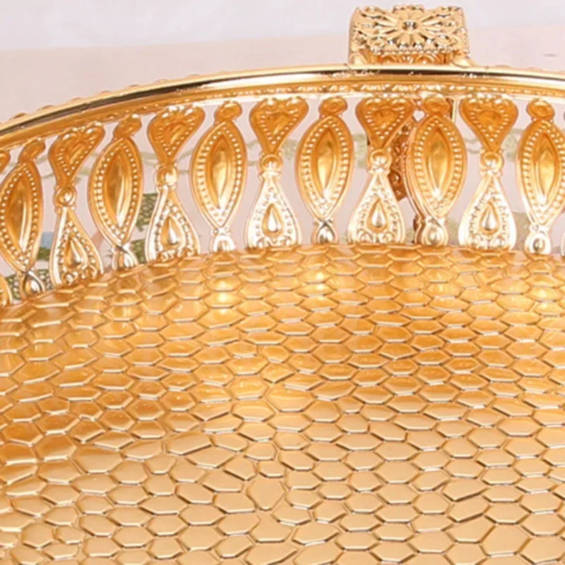 Tray Fruit Creative Vintage Gold Round Square Multi-Function Metal Snack Home Storage Plate Tablewear storage tray kitchen tray