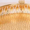 Creative Vintage Gold Fruit Tray Golden Round Square Fruit Plate Multi-Function Metal Snack Home Storage Plate Tablewear 4