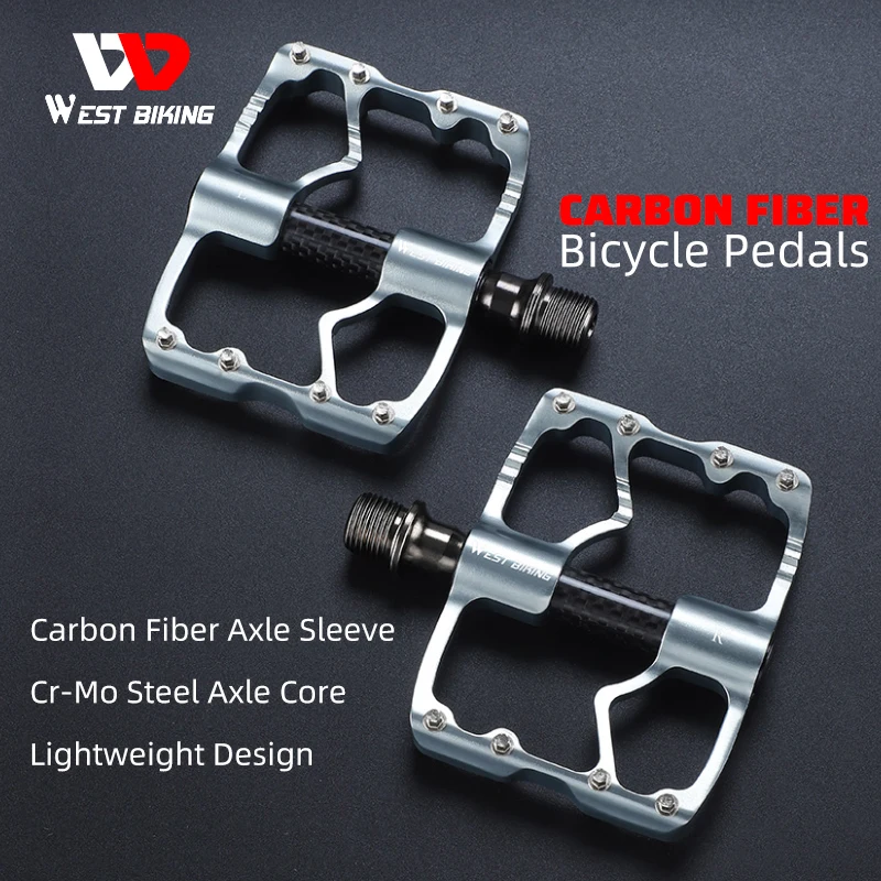 WEST BIKING Ultralight Bicycle Pedal 3 Bearings Alloy Anti-slip Cyc WEST BIKING Ultralight Bicycle Pedal 3 Bearings Alloy Anti-slip Cyc