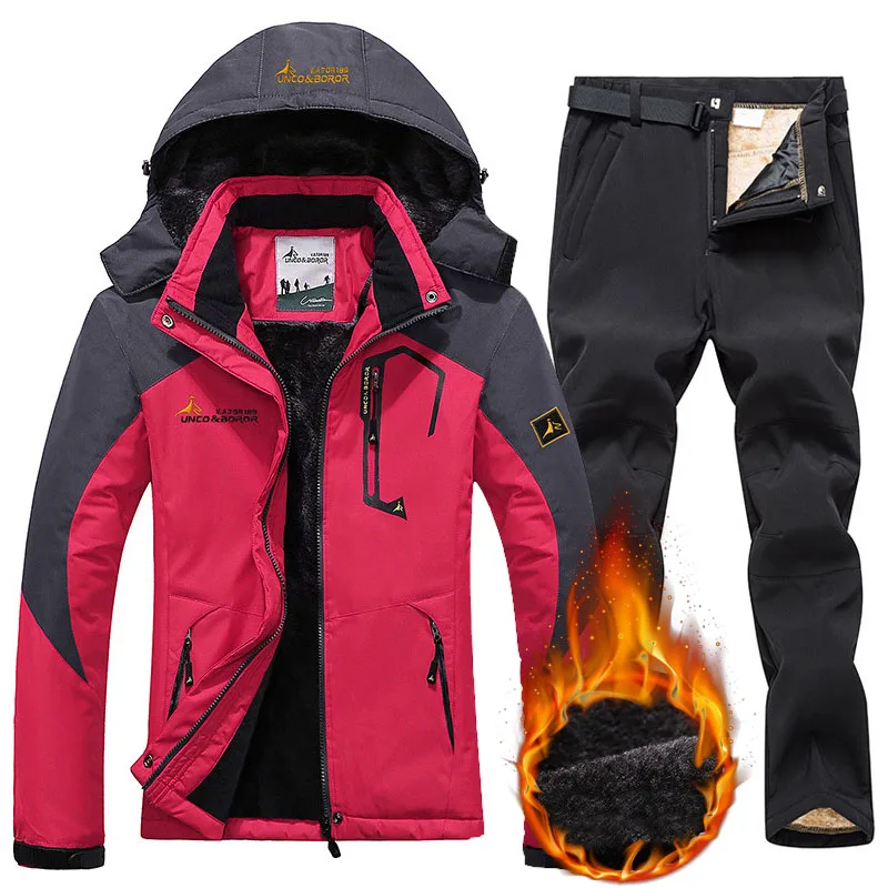 Women Ski Suit Jacket Pants Snow Coat Windbreaker Raincoat Outfits winter jacket ski jacket women ski pants